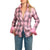 CLARA PLAID PINK/BLACK shirt, blouse, top