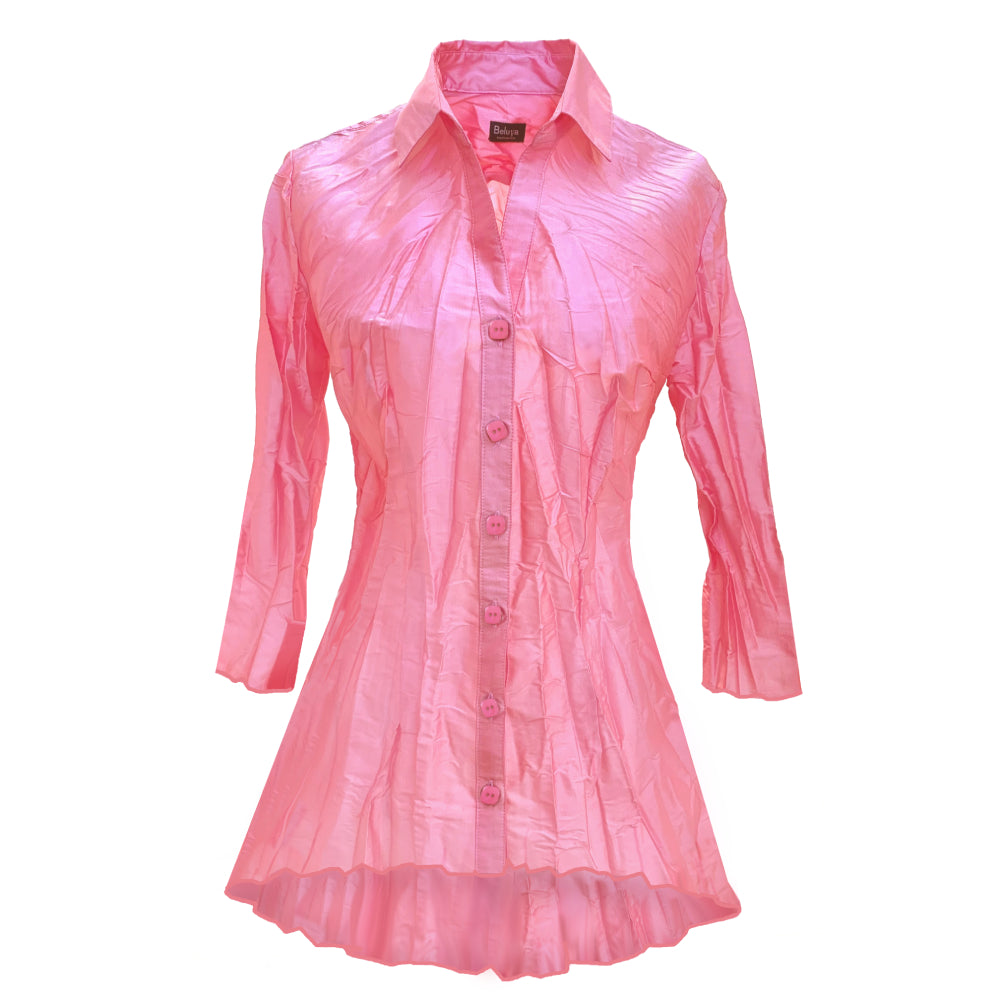 Tunic shown in color blossom, which can be described as a floral soft spring pink.