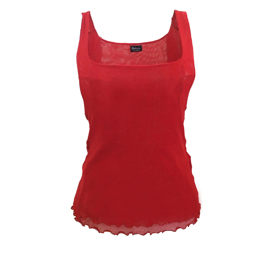 Suzan, Mesh Tank, Red