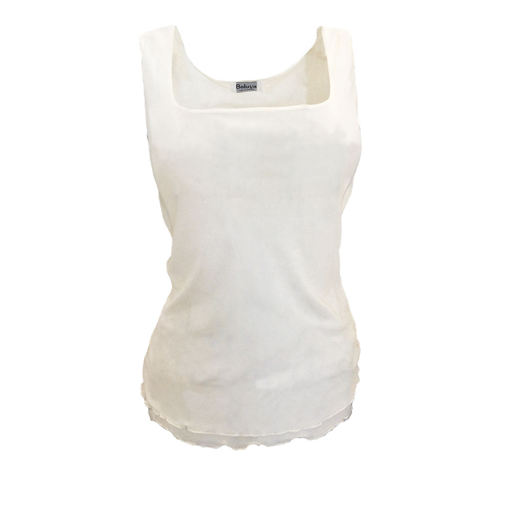 Suzan, Mesh Tank, Ivory