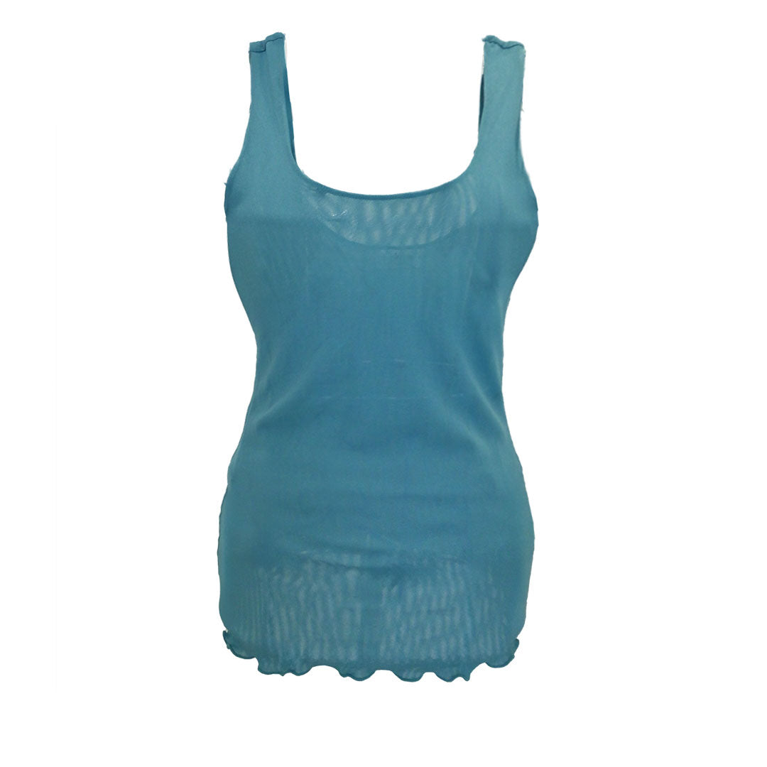Ballerina, Mesh Tank Top, Aqua