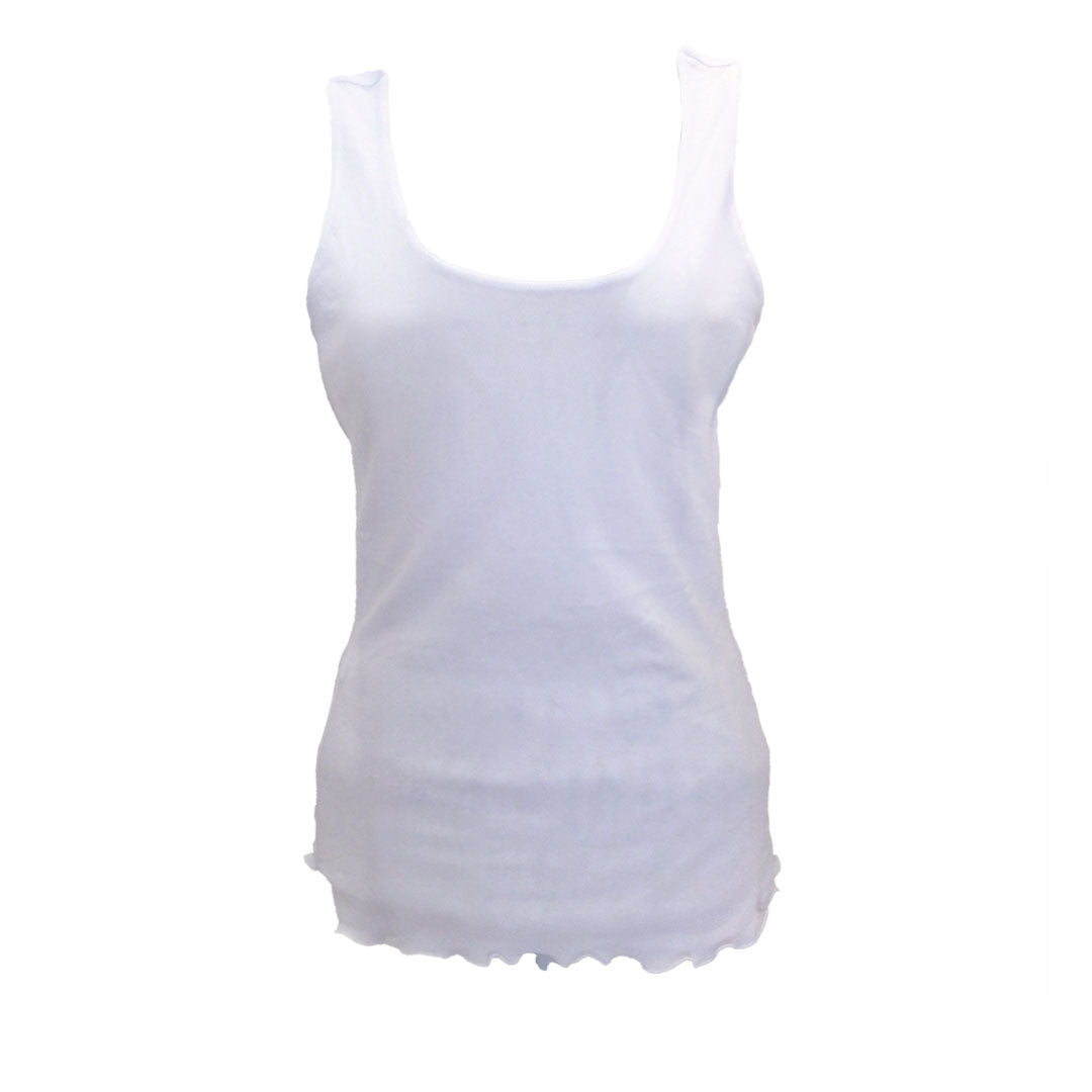 Ballerina, Mesh Tank Top, White