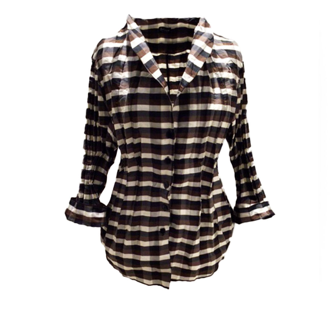 Clarendon Check, Ivory/Brown