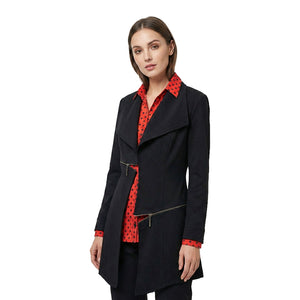 Zipper Trim Jacket, Black